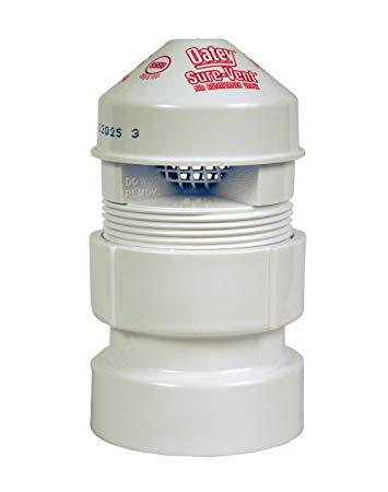 Oatey 39019 Sure-Vent Air Admittance Valve with 1-1/2-Inch by 2-Inch ABS Adapter Bulk Pack, 1-1/2-Inch