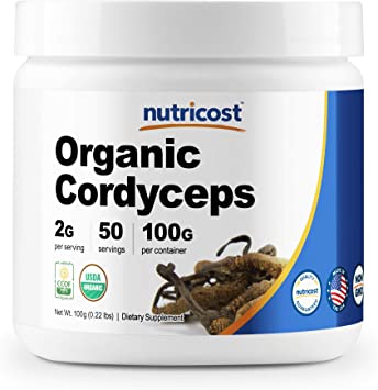 Nutricost Organic Cordyceps Powder 100 Grams - USDA Certified Organic, Non-GMO, Gluten Free