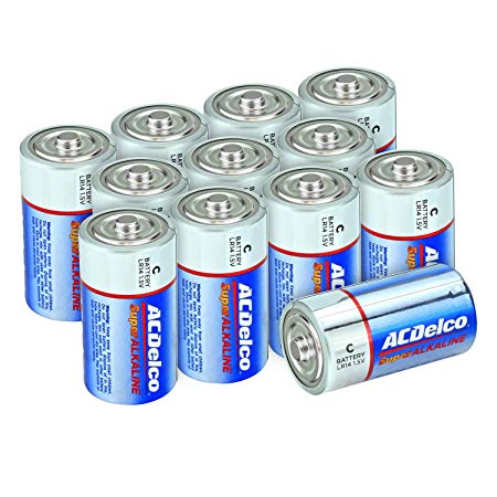 ACDelco C Super Alkaline Batteries, 12-Count