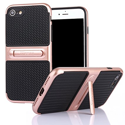 Nicexx [2018 updated] iPhone 8 Case / iPhone 7 Case with Kickstand and Slim Reinforced Drop Protection [6 ft. Grade Drop Tested], Shockproof for Apple iPhone 8 (2017) / iPhone 7 (2016) - (Rose Gold)