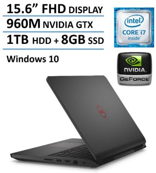 2016 Newest Dell Inspiron 15 7559 15.6" FHD Gaming Laptop PC, Intel i7-6700HQ Quad Core Processor, 8GB RAM, 1TB HDD 8GB SSD, NVIDIA GeForce GTX 960M 4GB GDDR5, Backlit Keyboard, Windows 10