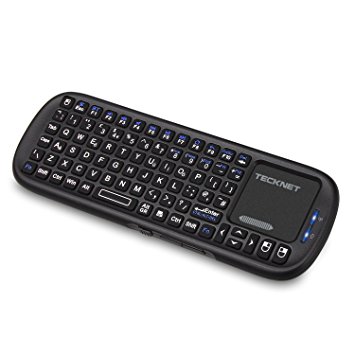 TeckNet X340 Mini Bluetooth Wireless Handheld Keyboard with Touchpad Mouse and LED for Mac / New iPad / Google Android TV / PC / iPhone / Android 3.0 Tablet