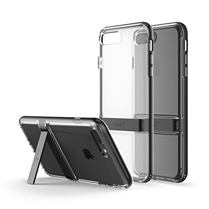 iPhone 7 Plus Case, LABC Kick Bumper case Kickstand Ultimate Absorption from drops and impacts for Apple iPhone 7 Plus (Clear/Black) (LABC-127-CBK)