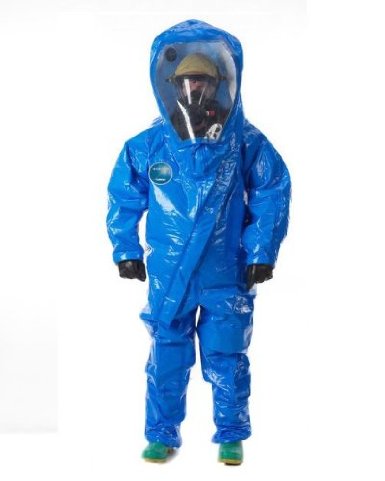 Lakeland Interceptor Fully Encapsulated Front Entry Level A Vapor Protective Suit, Disposable, 2X-Large, Blue