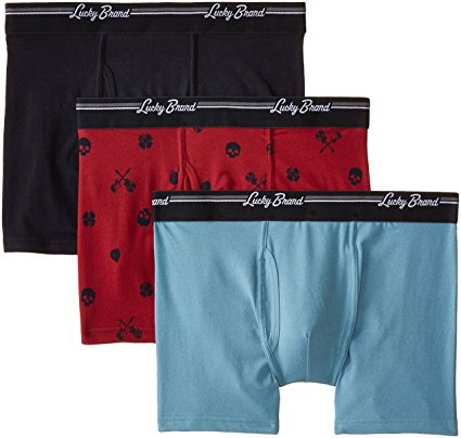 Lucky Brand Men's 3-Pack Stretch Cotton Jersey Boxer Briefs