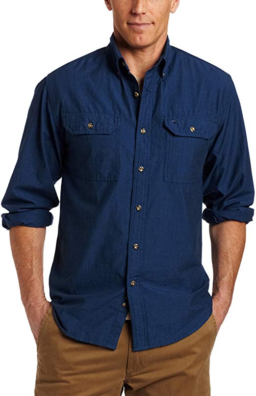 Carhartt Men's Fort Lightweight Chambray Button Front Relaxed Fit LS Shirt S202