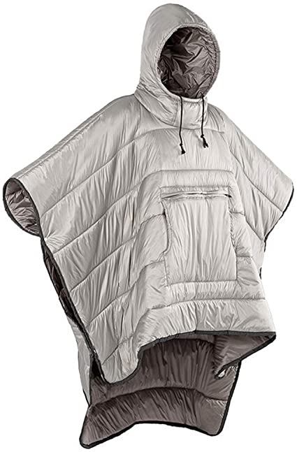 Gaorui Winter Poncho Coat Outdoor Camping Warmth Small Quilt Blanket Water-resisitant Sleeping Bag Cloak Cape with Hat for Adult Men Women …