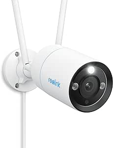 Reolink 4K Security Camera Outdoor Wi-Fi 6, 8MP Color Night Vision, Human/Vehicle/Animal Detection, IP67 Waterproof, 2.4/5 GHz WiFi, 2-Way Audio, Home Plug in IP Camera 24/7 Recording, RLC-810WA