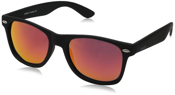 zeroUV ZV-8030e Polarized Wayfarer Sunglasses, Black, 58 mm