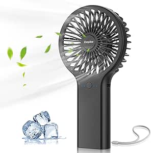 EasyAcc Ventilateur à Main Ventilateur Portable USB 35 Heures Silencieux Mini Ventilateur de Poche Pliable Ventilateur Personnel Voyage Bureau Camping