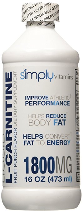 Simply Vitamins Liquid L-Carnitine 1800mg 16 oz - Amino Acid that Helps Burn Fat and Fight Free Radicals - Great Anti-Oxidant - Improve Overall Health and Well-Being
