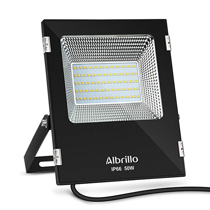 Albrillo LED Flood Light 50W, 300 Watt Equivalent, 4000 Lumens, Warm White 3000K, Waterproof IP66, Outdoor Security Lights