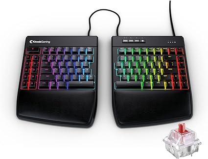 Kinesis GAMING Freestyle Edge RGB Split Keyboard With Cherry MX Mechanical Switches (MX Red - Low Force, Linear Feel)