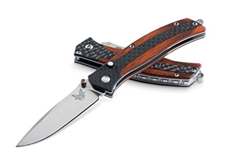 Benchmade - Megumi 482, Clip-Point, Cocobolo Wood Carbon Fiber Handle