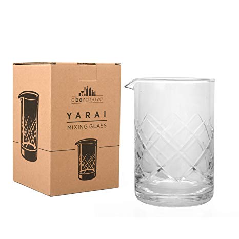 A Bar Above Mixing Glass for Stirred Cocktails (Yarai Style) Seamless, Thick & Durable mixing glass for Craft Bars & Professional Bartenders