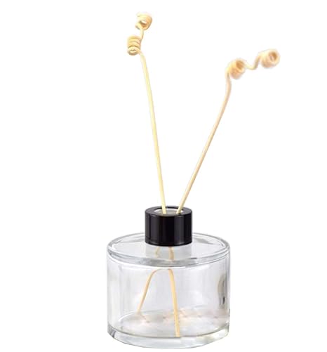 1PC 100ML /3.4oz Round Glass Reed Diffuser Bottle Indoor Volatile Liquid Container For DIY Fragrances Perfume Aromatherapy Home Decoration Handicraft Bottle Replacement