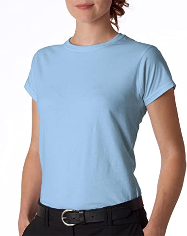 Gildan Junior-Fit Softstyle T-Shirt - Light Blue - M