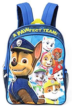 Paw Patrol Boys' Plush Applique Backpack, Blue, One Size