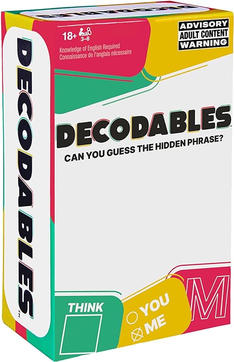 Decodables – A Hysterical Adult Party Game, Hidden Phrase Card Game for Bachelorette Parties, College, Birthdays, & More, for Ages 18