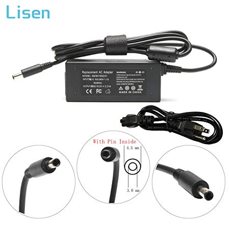 Lisen 19.5V 2.31A 45W AC Adapter Laptop Charger For Dell XPS 11 12 13 L221X L321X,Latitude 12 13 7202 3379,Vostro 14 15,Optiplex 3046; P/N:492-BBOF LA45NM140 HA45NM140 HK45NM140 power supply cord