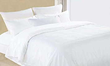 Royal Home Collection 600 Thread Count Egyptian Cotton 4pc Sheet Set 24" Inch Extra Deep Pocket, Queen Bed, White Solid