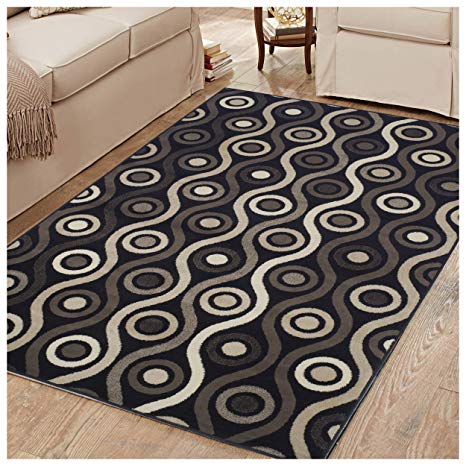 Superior Archer Collection Area Rug, 8mm Pile Height with Jute Backing, Bold Modern Geometric Pattern, Fashionable and Affordable Rugs, 5' x 8' Rug