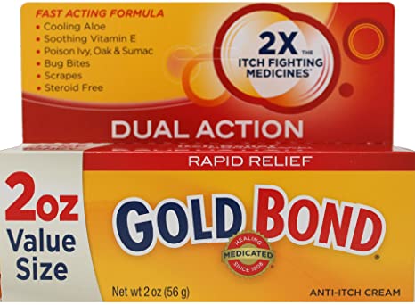 Gold Bond Medicated Anti-Itch Rapid Relief Cream 2 oz (Pack of 2)