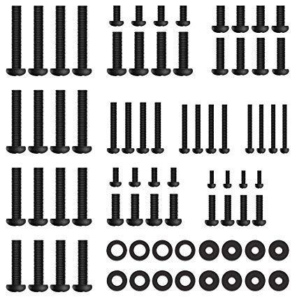 PERLESMITH Universal TV Mounting Hardware Kit Fits Most TVs - Includes M4 M5 M6 M8 TV Screws Washers and Spacers - VESA Screw Set for TV and Monitor, Black, Phillips Screws