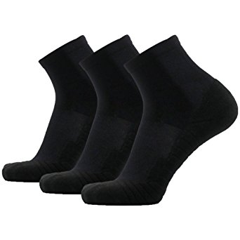 Men's Tennis Socks, HUSO Performance Sports Ankle Compression Socks 1,2,3,4,6 Pairs