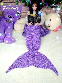 FADFAY Mermaid Blanket Knitting Pattern Blanket Mermaid Tail Blanket Kids And Adults Style