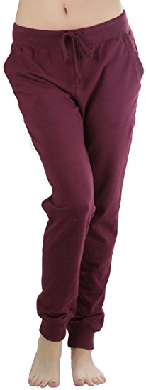 ToBeInStyle Women's Solid Print French Terry Jogger Pants