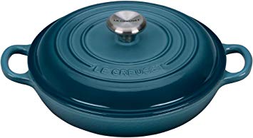 Le Creuset Signature Enameled Cast-Iron 5-Quart Round Braiser, Marine