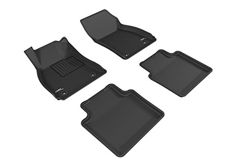 3D MAXpider Custom Fit Complete Floor Mat Set for Select Buick Lacrosse Models - Kagu Rubber (Black)