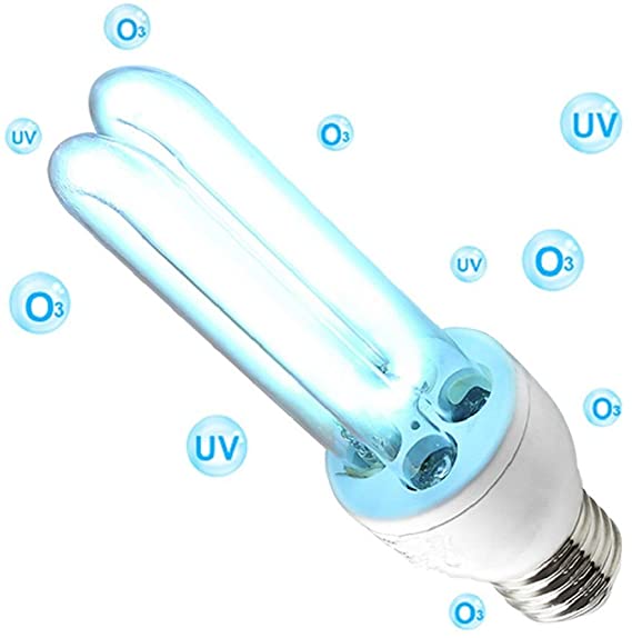 YOKEYS K1 Quartz Light Bulb Lamp with Ozone 25w Lamp, 110 Volt, E26/E27 for for Closet, Kitchen, Bathroom,Hospital Home(Replace Bulb)