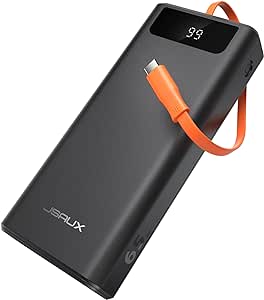 JSAUX Power Bank 20000mAh 65W with USB-C Charging Cable, USB-C Laptop Portable Charger PD3.0 External Battery Pack for Steam Deck, iPhone 15/14, MacBook Pro, iPad Pro, Samsung S23, ROG Ally-PB6501