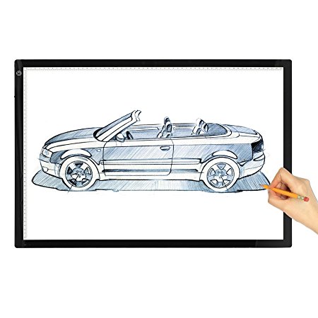 CO-Z LED Tracing Light Box Artist Stencil Board Sketching Drawing Light Pad Ultra-Thin (A2)