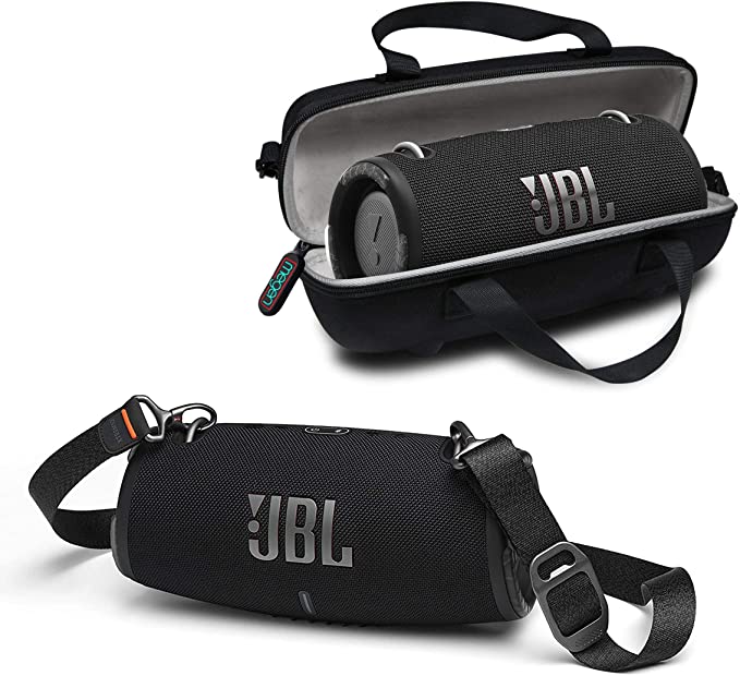 JBL Xtreme 3 Portable Bluetooth Speaker - Powerful Sound & Deep Bass - IP67 Waterproof - Pair with Multiple Speakers - Wireless Bluetooth Speaker Bundle with Megen Protective Hardshell Case (Black)