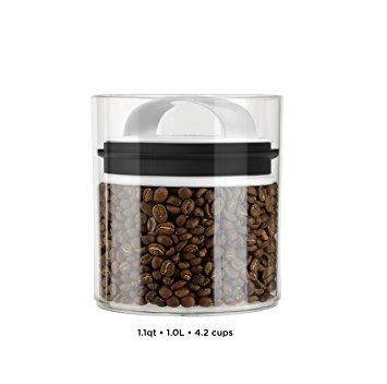 Evak Best Airless Storage Canisters, Patented & Designed in USA (Medium Short)