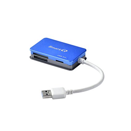SmartQ C368 USB 3.0 Multi-Card Reader,  Plug N Play,  Apple and Windows Compatible,  Powered by USB,  Supports CF/SD/SDHC/SCXC/MMC/MMC Micro,  etc.