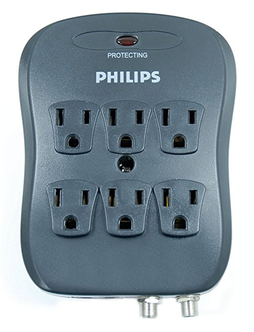 Philips SPP5065C/17 6-Outlet Home Theater Surge Protector