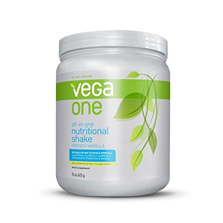 Vega One All-In-One Nutritional Shake, French Vanilla, Small Tub, 15 oz