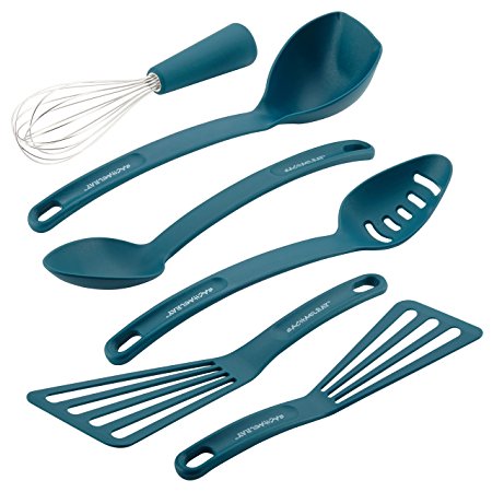 Rachael Ray Nylon Nonstick Tools Set, Marine Blue, 6-Piece, Tools and Gadgets