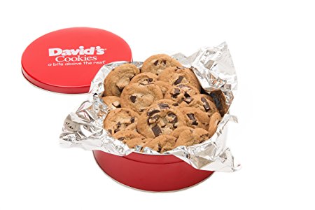 David's Cookies Chocolate Chunk Fresh Baked Cookies 1 Lb. Gift Tin