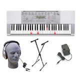 Casio LK280 Lighted Key Premium Keyboard Pack with Headphones Power Supply and Stand