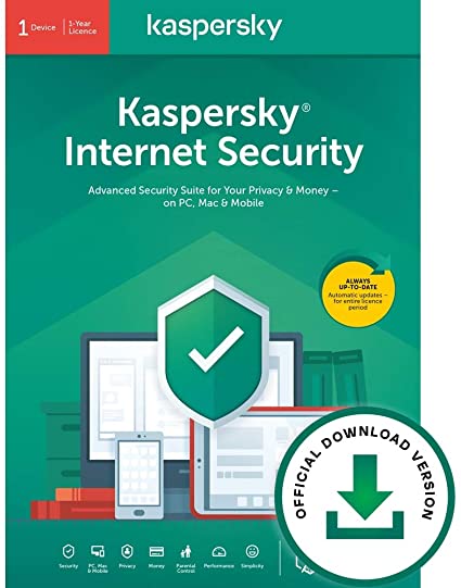 Kaspersky Internet Security 2021 | 1 Device | 1 Year | Antivirus and Secure VPN Included | PC/Mac/Android | Online Code