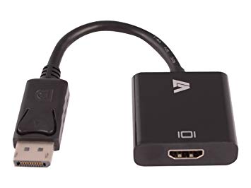 V7 CBLDPHD-1N Video Adapter DisplayPort/HDMI 19 Pin HDMI Type A (F) to 20 Pin DisplayPort (M), Black