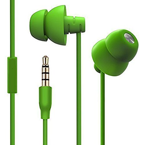 2015 Super Cute Mini 5mm Earbuds Headphones with Microphone Total Silicon Sleeping Earphones Noise Isolating Headphones with Mic for Cellphones