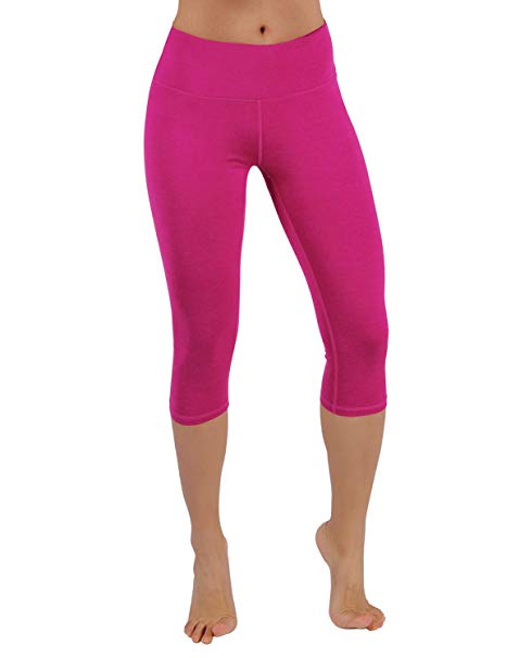 ODODOS Power Flex Yoga Capris Pants Tummy Control Workout Running 4 Way Stretch Yoga Capris Leggings