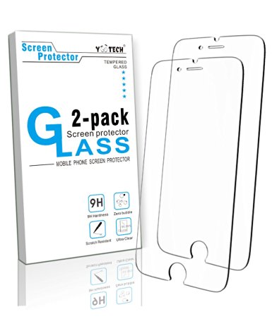 iPhone 7 Plus Screen Protector, Yootech [2-Pack] iPhone 7 Plus Tempered Glass Screen Protector Only for Apple iphone 7 Plus