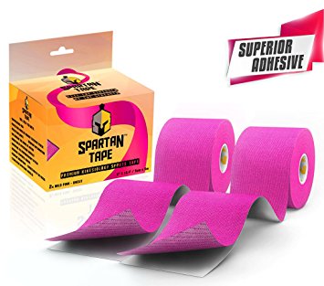 Kinesiology Tape SPARTAN TAPE Perfect Support for Athletic Sports, Recovery and PhysioTherapy FREE Kinesiology Taping Guide Inside! Uncut 2 inch x 16.4 feet Roll
